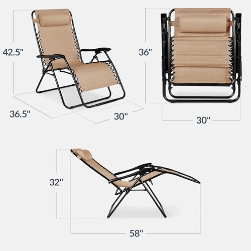 Best Choice Products Set of 2 Extra Wide Zero Gravity Chair Recliner