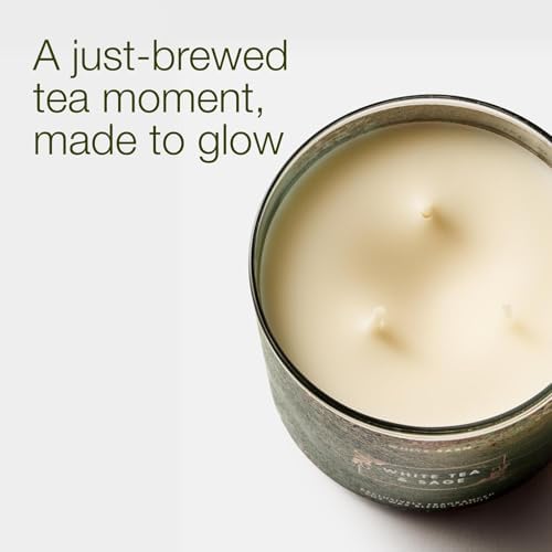 Bath & Body Works 3-Wick Candle, White Tea & Sage, Soy Wax Blend