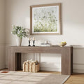 Epecoya Extra Long Entryway Table for Living Room 79-Inch, Light Brown