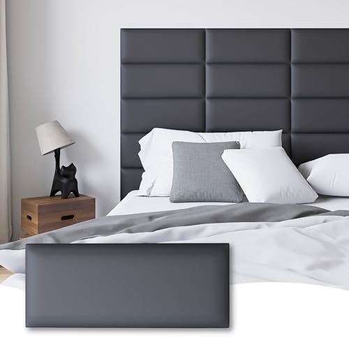 Peel and Stick Upholstered Headboard Full Size, 6 Panels