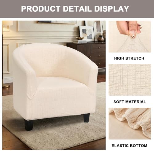 Eco-Ancheng Club Chair Slipcover Tub Chair Cover Stretch Armchair Covers