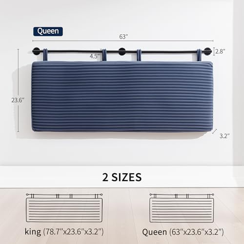 UEV Queen Headboard Only, Wall Mounted Hanging Upholstered Bed Head Board