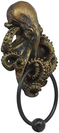 Pacific Giftware Nautical Gothic Mythical Sea Monster Deep Ocean Creature Octopus Kraken Cthulhu Decorative Door Knocker Wall Mount Polyresin Figurine 8.5" H