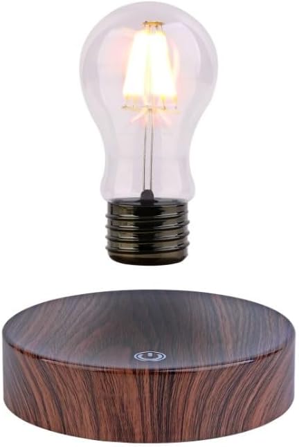 Magnetic Levitation Floating Light Bulb Lamp, Levitating Lamp Rotating LED Light Bulb Night Light Decorative Desk Lamp for Home Table Decor