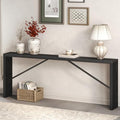 MAHANCRIS Console Table, 78.7"Long Sofa Table Behind Couch, Black CTHB20801