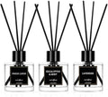 Reed Diffuser Set of 3 Pack,Fresh Linen,Eucalyptus & Mint,Lavender Scented Oil Diffuser with 12 Sticks, Fragrance Reed Diffuser for Home Living Room Bathroom Air Freshener 50mlx3
