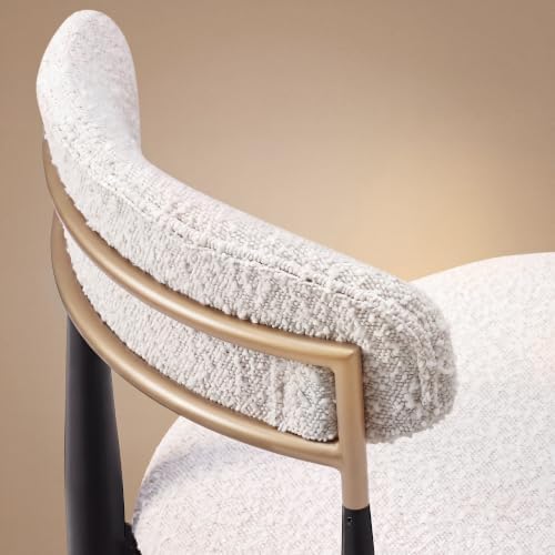 Morden Fort Counter Height Bar Stools Set of 2 with Backs, Cream Boucle
