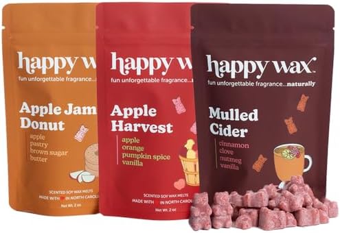 Happy Wax Fall Scented Soy Wax Melts 6oz Variety Pack - Apple Collection