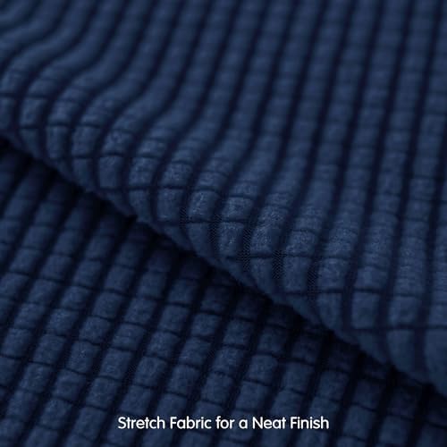 SUBRTEX 3 Pieces Stretch Sofa Slipcover Sets Couch Cover Sets Backrest Cushion Covers Furniture Protector Collection Set for Oversize Sofa Loveseat Chair Slip Covers(Small, Navy)