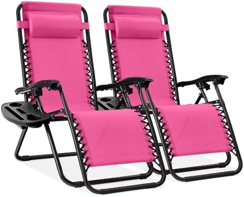 Best Choice Products Zero Gravity Chair Recliner, Hot Pink