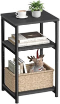 VASAGLE Side Table, Small End Table, Tall Nightstand, Steel Frame