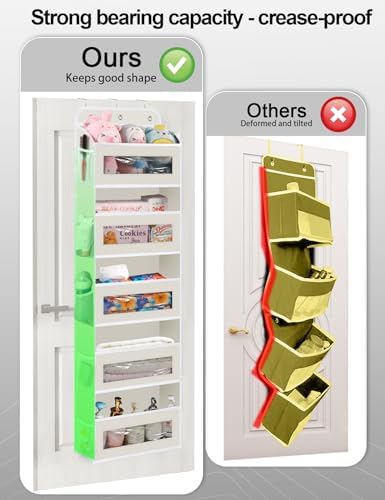 KYEVIS Over The Door Organizer, 5 Shelves Closet Door Hanging Organizer with 10 Mesh Pockets, Nursery Closet Organizer, Baby Essentials, Dorm Room Essentials for Girls