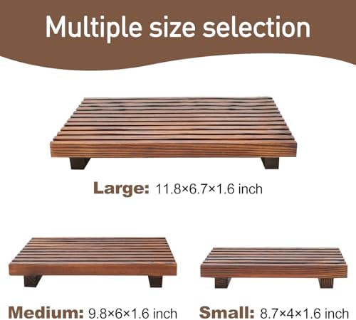 Kitchen Sink Tray for Bathroom Counter Decorative Wooden Riser Soap Holder