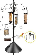 Deluxe Bird Feeding Station Kit Bird Feeder Pole with Squirrel Baffle, Suet Cage, Bath Tray for Planter Hanger - Wildlife-Friendly Design