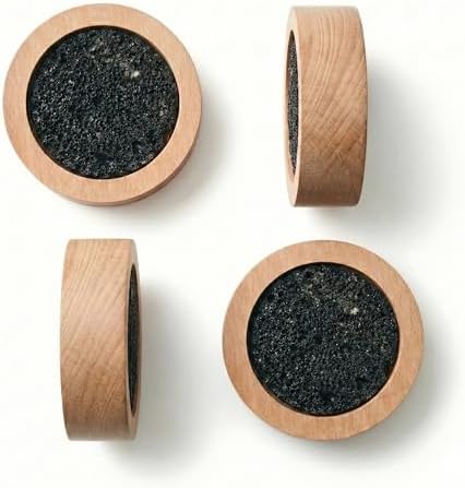 CUIYAKI 4Pcs Small Passive Lava Rock Diffuser for Essential Oils Great for Decorating at Desk, Office or Car