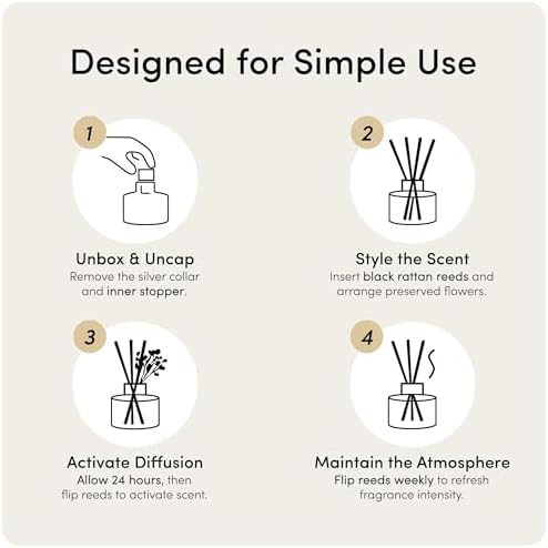 Reed Diffuser Set, Darjeeling Tea Scent, 6.7oz / 200 ml