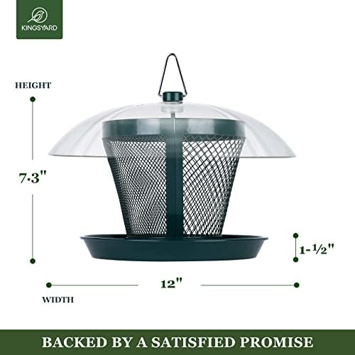 Kingsyard Rain-Resistant Metal Mesh Bird Feeder for Outdoor Hanging