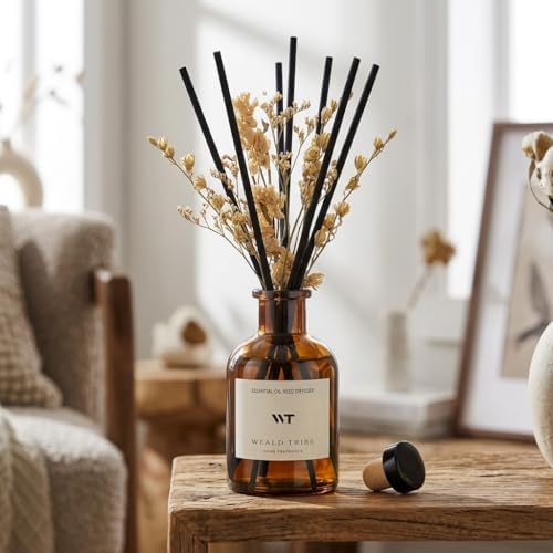 WEALD TRIBE Reed Diffuser for Bathroom Decor Early Summer Gardenia Scent