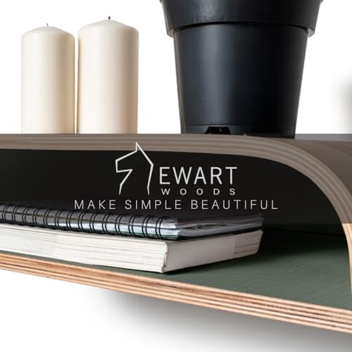 EWART WOODS Floating Nightstand, Walnut Bedside Shelf Wall Mount, Bed Night Stand for Bedroom, Wooden Side Table Cabinet, Entryway Furniture