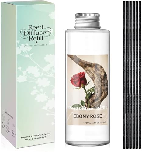 SCENTORINI Reed Diffuser Oil Refill, Ebony Rose Diffuser Oil 6.76 Fl Oz