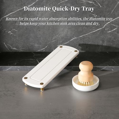 MOMEEMO Soap Dispenser Set Comes with Stainless Steel Pumps, Gold & White