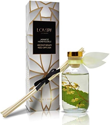 Reed Diffuser Set - Japanese Honeysuckle Scented Diffuser with Sticks
