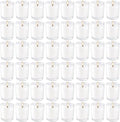 Set of 48 Pack White Unscented Clear Glass Filled Votive Candles. Hand Poured Wax Candle Ideal Gifts for Home Décor Parties Weddings Holidays and Meditation (White)