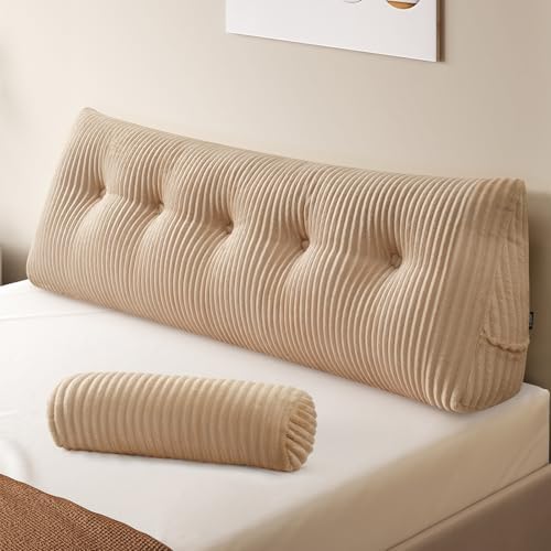 Z-hom Headboard Pillow, Wedge Backrest Cushion, Queen Size,ONE Roll Pillow