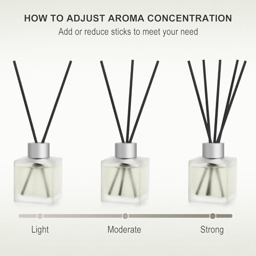 Reed Diffuser Set of 3, Long-Lasting Woody Home Fragrance