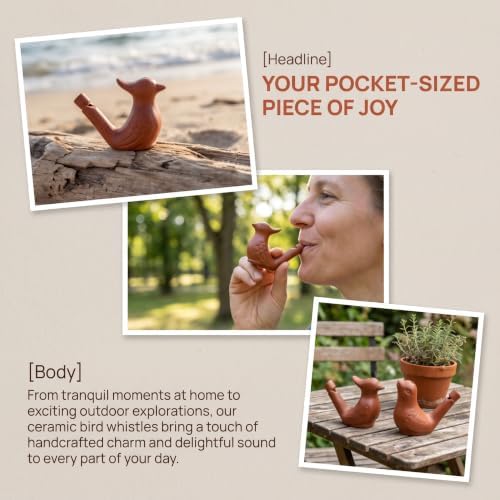 2Pcs Bird Water Whistles, Warbler Bird Caller Purple Clay Pottery