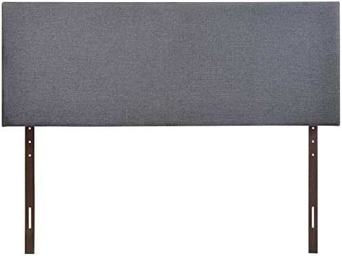 Modway Region Linen Fabric Upholstered Queen Headboard in Smoke