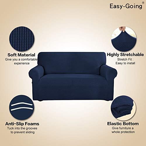 Easy-Going Stretch Oversized Sofa Couch Slipcover Washable Navy
