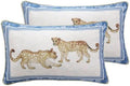 patdrea Designer Vintage Leopard Printed Pillow Cover,12"x20",Set of 2