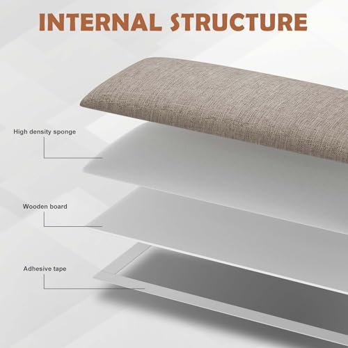 IFNOW Wall Mounted Headboard, Peel and Stick Panels, Linen, King