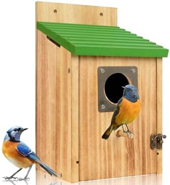 Fitroho Bird Houses for Outside - Natural Cedar Wood Bluebird Houses