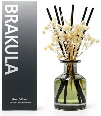 Brakula Reed Diffuser Set, Bamboo Scent, 4.06 fl oz Essential Oils