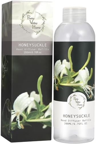 Reed Diffuser Refill Honeysuckle 6.76oz (200ml), Scented Oil for Reed Diffuser Home Fragrance for Bathroom, Bedroom, Office Decor