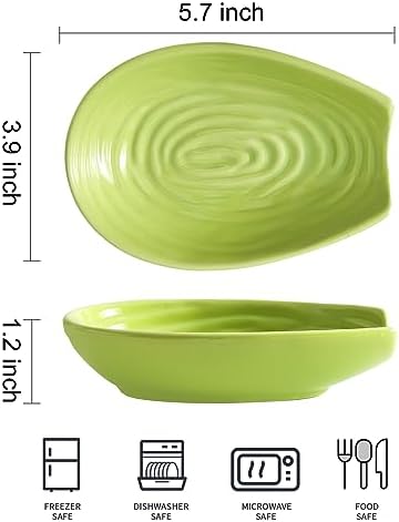 Ceramic Spoon Rest for Stove Top, 5.7 In Spoon Holder for Kitchen Counter