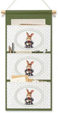 IAXIC Bunny Wall Organizer, Canvas Storage Pockets for Nursery Decor