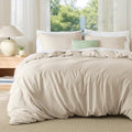 Bedsure Oversized King Duvet Cover, Soft Double Brushed Bedding Set, Linen