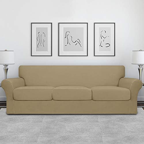 Easy-Going 4 Pieces Oversized Stretch Couch Cover for Dogs Washable
