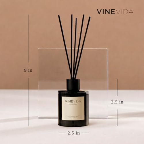 VINEVIDA | Winter | Reed Diffuser for Home & Bathroom | Long-Lasting Scent Sticks Set | Oil Stick Diffuser | Bathroom Scent
