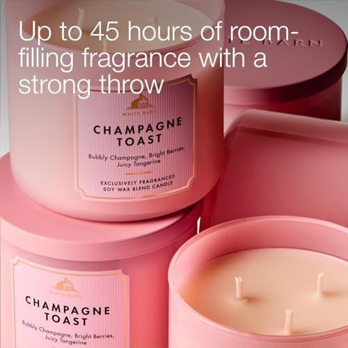 Bath & Body Works 3-Wick Candle, Champagne Toast, Soy Wax Blend, 2 Pack