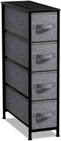 Sorbus 4-Drawer Narrow Dresser for Bedroom (Black/Charcoal)