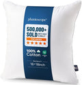 Phantoscope Throw Pillow Insert with 100% Cotton Cover, 18x18 Inch, 1 Pack