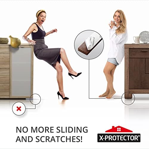X-PROTECTOR Non-Slip Furniture Pads 8 PC 1.5”x 5” Rubber Furniture Grippers