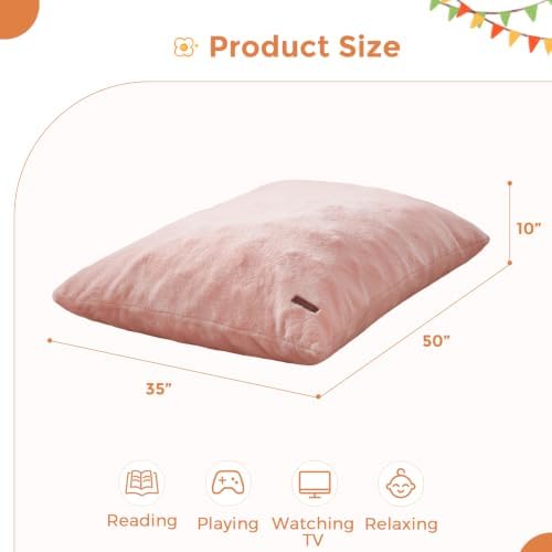 MAXYOYO 3 in 1 Kids Bean Bag Chair, Comfy Floor Sofa with Removed Cover
