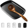 ABRUTY Spoon Rest for Stove Top, Ceramic Spoon Holder for Counter, Modern Farmhouse Decor Accessories for Spatula, Spoons or Tongs