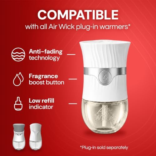 Air Wick Plug-In Refills, Apple Cinnamon Medley, Essential Oils,10 count