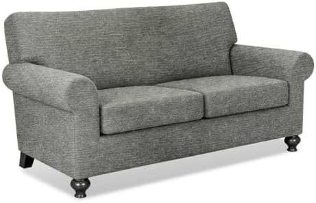 URBANLIFE 3-Piece Stretch Sofa Covers for 2 Cushion Couch, Light Gray
